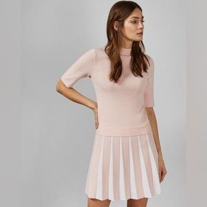 Ted baker pink knit dress